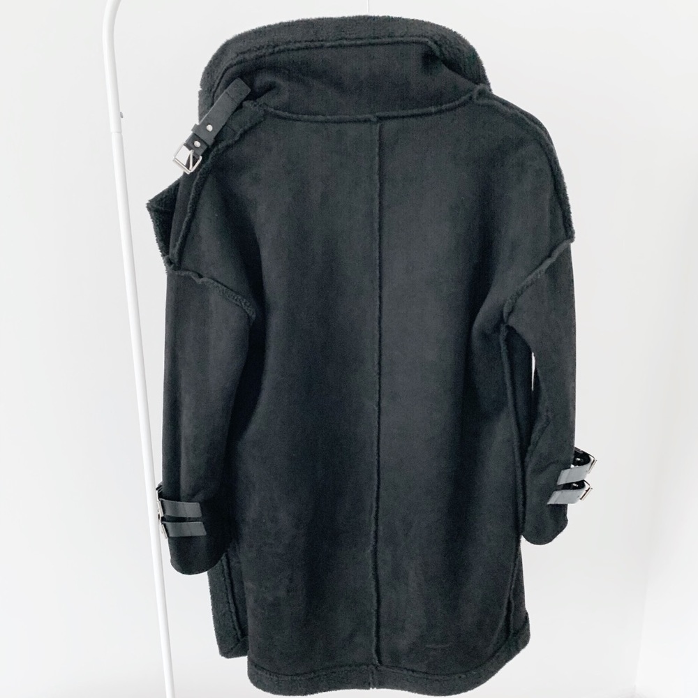 ARABELLE Suede Shearling Jacket Coat - Picture 4 of 4